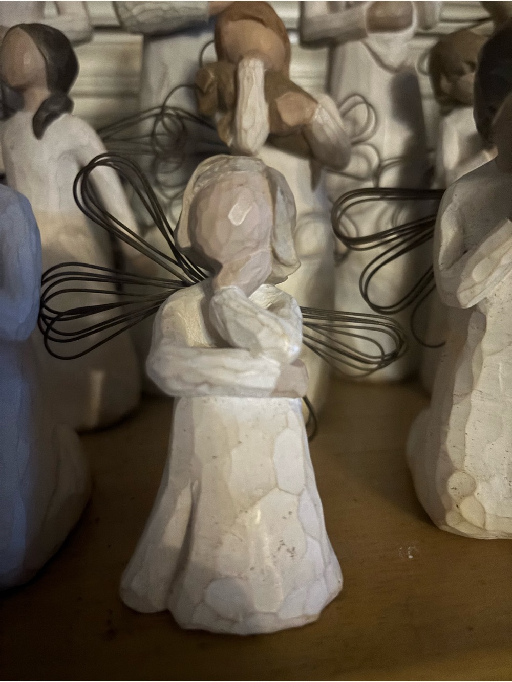 Willow Tree White Angel Figurine with Wire Wings